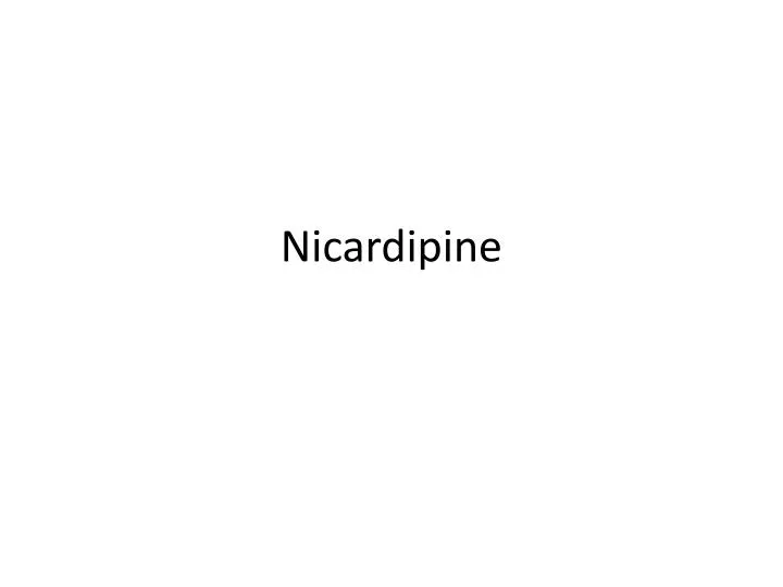 nicardipine