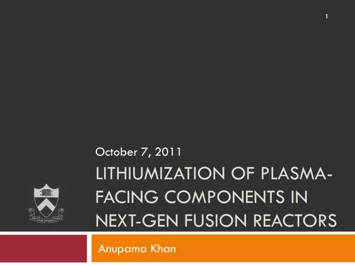 lithiumization of plasma facing components in next gen fusion reactors