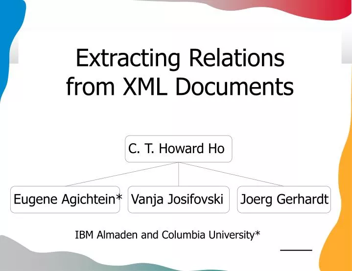 extracting relations from xml documents