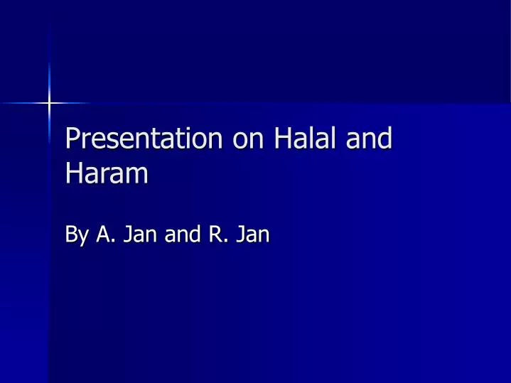 presentation on halal and haram