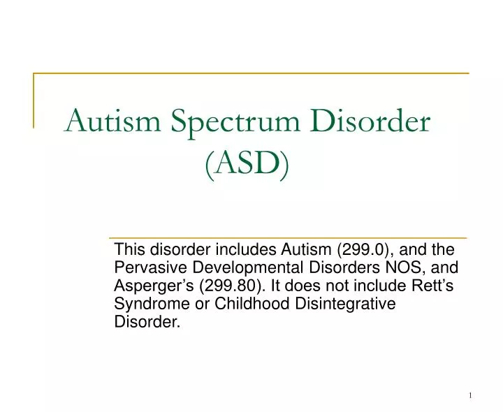 autism spectrum disorder asd