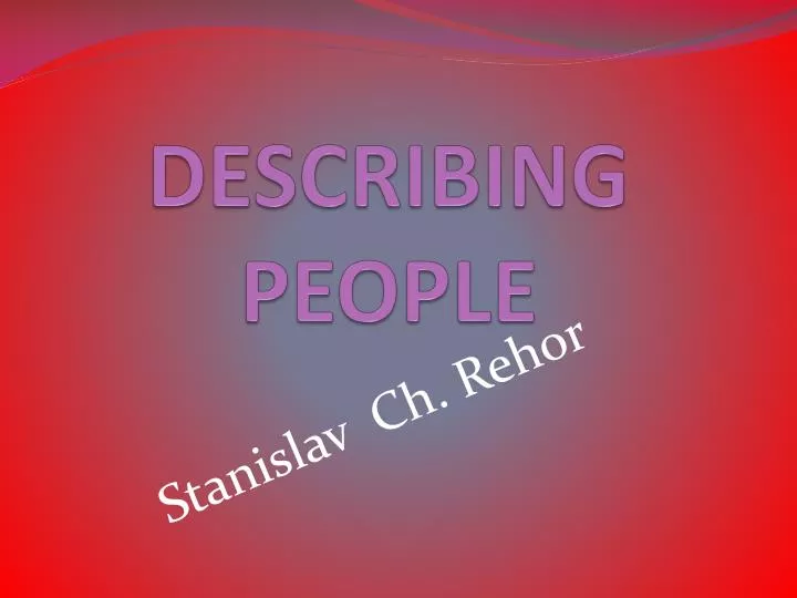 describing people