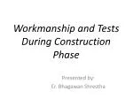 Quality Control and Testing Procedures in Construction: Specifications Overview - slide 1