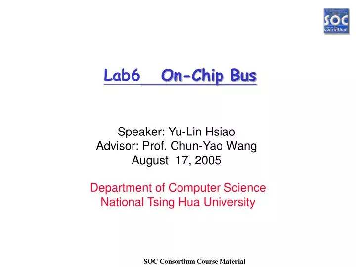 lab6 on chip bus