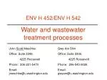 Water and wastewater treatment processes