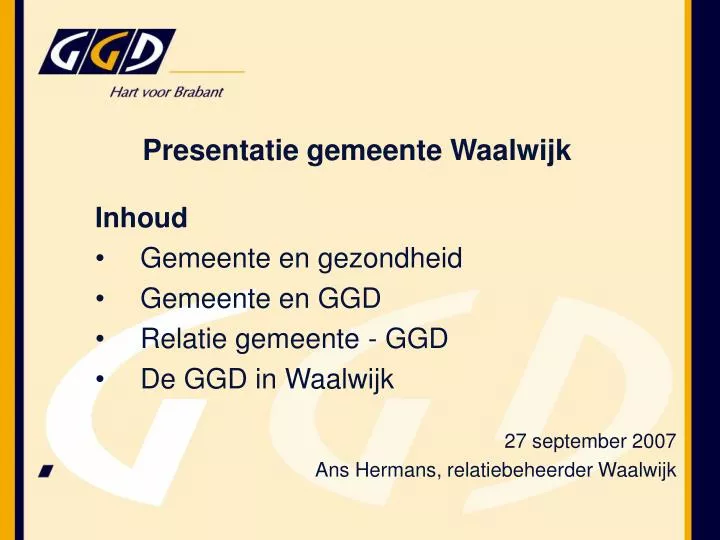 presentatie gemeente waalwijk
