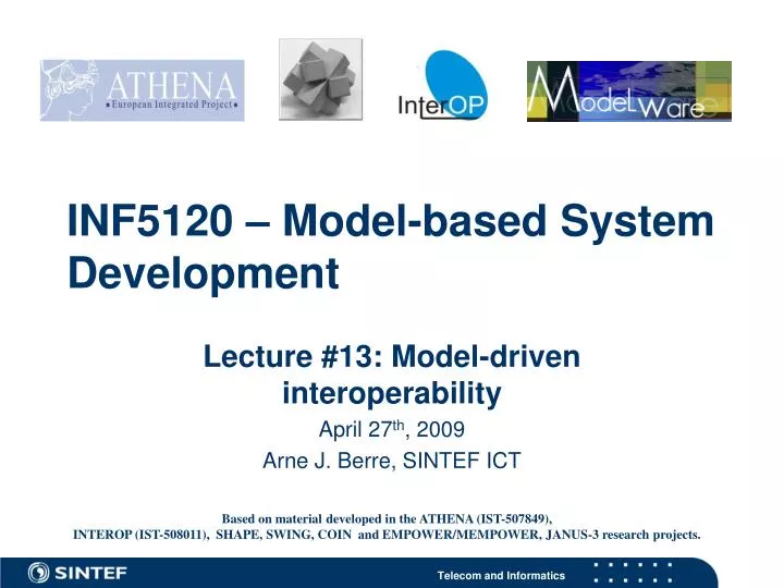 inf5120 model based system development