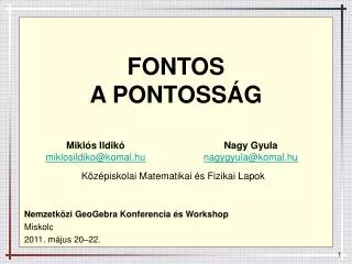 fontos a pontoss g