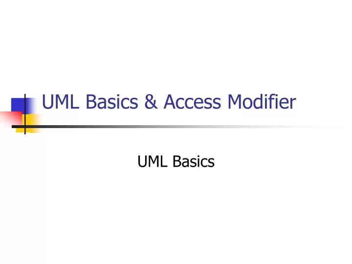 uml basics access modifier