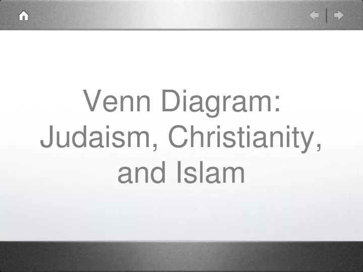 venn diagram judaism christianity and islam