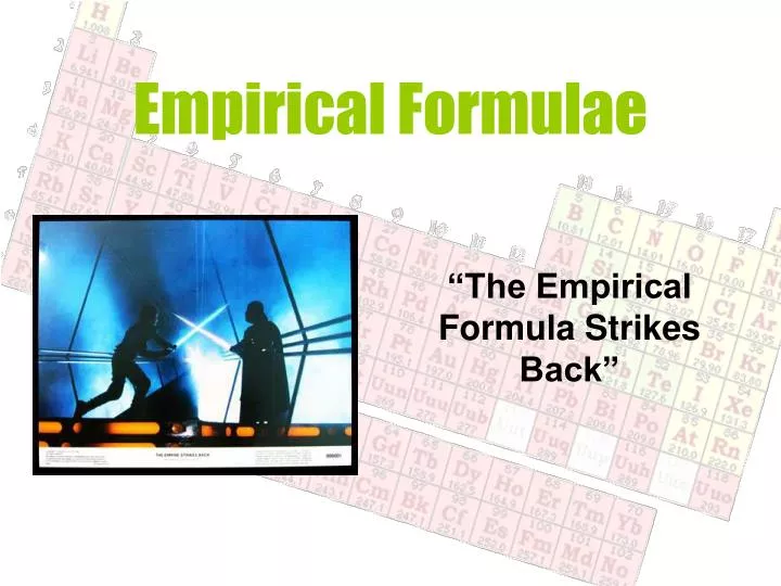 empirical formulae