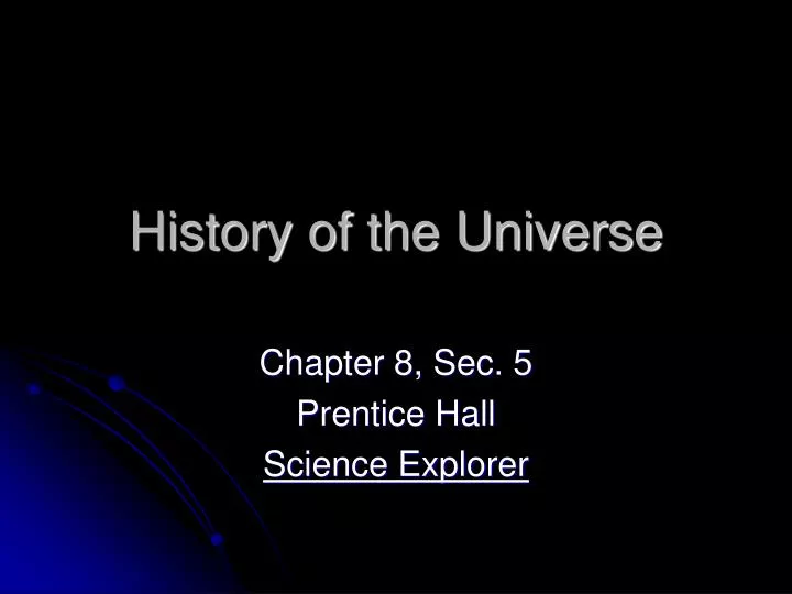 history of the universe