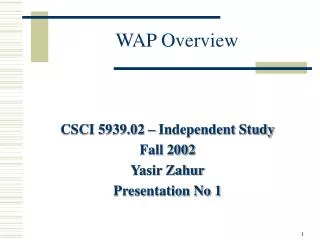 WAP Overview