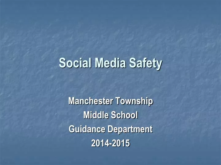 social media safety