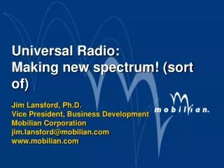 Radio Spectrum: A precious resource
