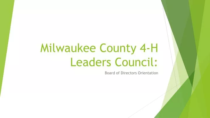 milwaukee county 4 h leaders council