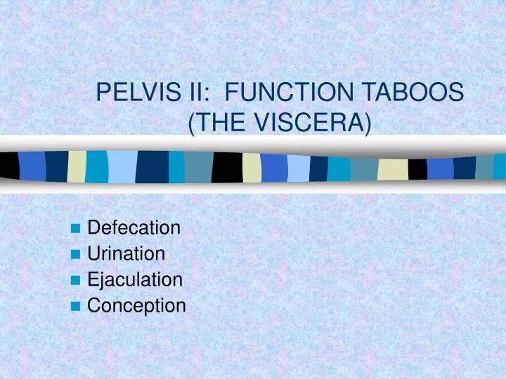 pelvis ii function taboos the viscera