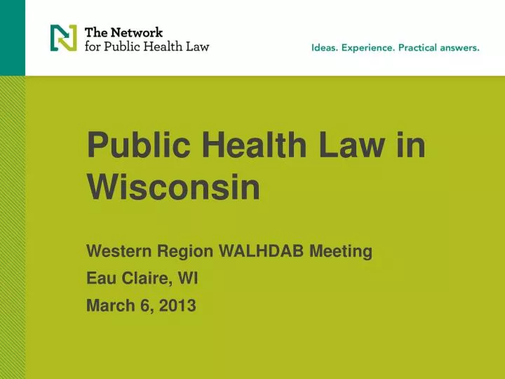 public health law in wisconsin