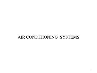 AIR CONDITIONING SYSTEMS