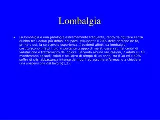 lombalgia