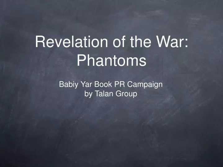 revelation of the war phantoms