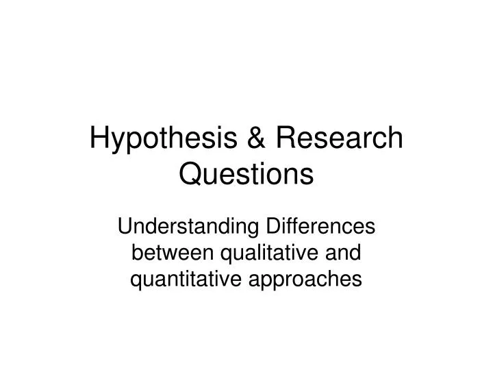 hypothesis research questions