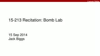 15 213 recitation bomb lab