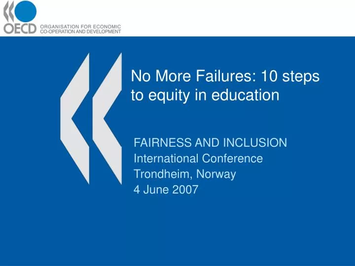 no more failures 10 steps to equity in education