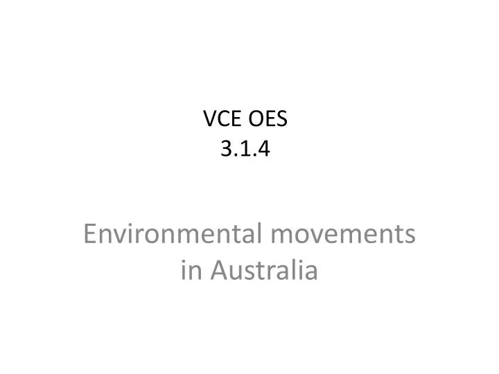 vce oes 3 1 4