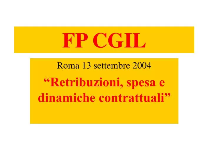 fp cgil