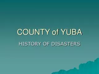 COUNTY of YUBA