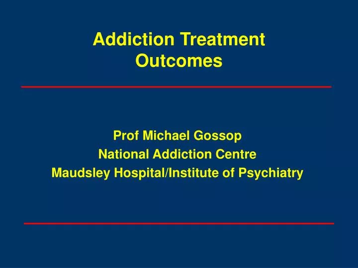 addiction treatment outcomes