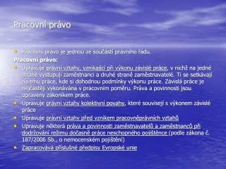 pracovn pr vo