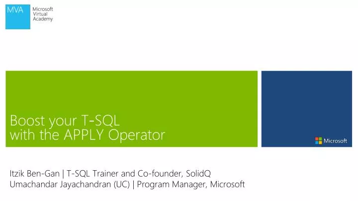 boost your t sql with the apply operator