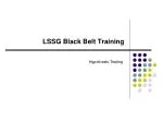 LSSG Black Belt Training - slide 1