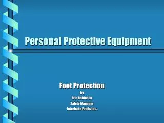 Personal Protective Equipment