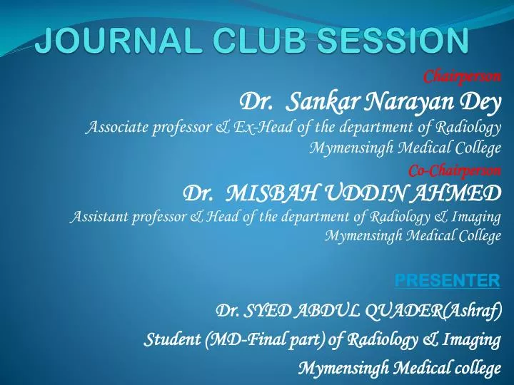 journal club session