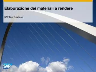elaborazione dei materiali a rendere