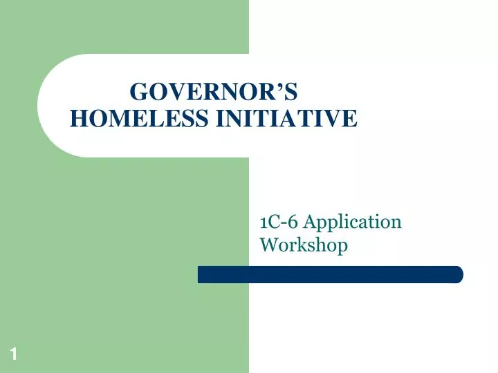 governor s homeless initiative