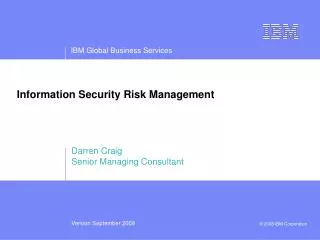 Information Security Risk Management