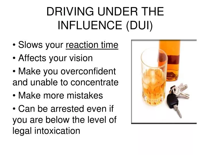 driving under the influence dui