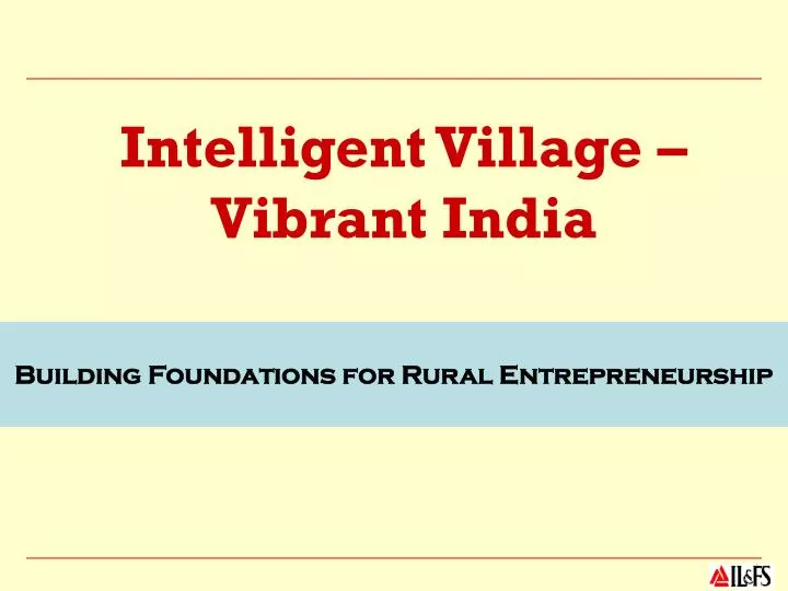 intelligent village vibrant india