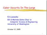 Cyber Security In-The-Large - slide 1