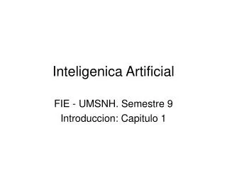 Inteligenica Artificial