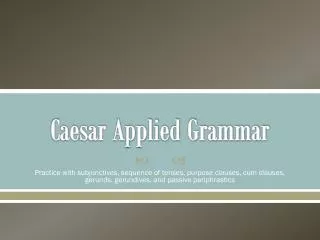 Caesar Applied Grammar