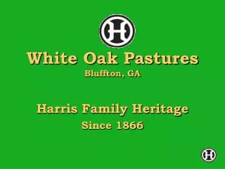 White Oak Pastures Bluffton, GA