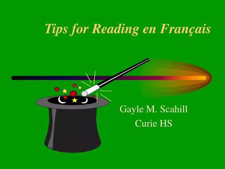 tips for reading en fran ais