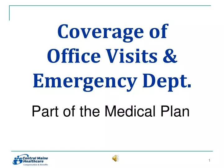 coverage of office visits emergency dept