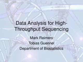 Data Analysis for High-Throughput Sequencing