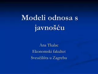 modeli odnosa s javno u